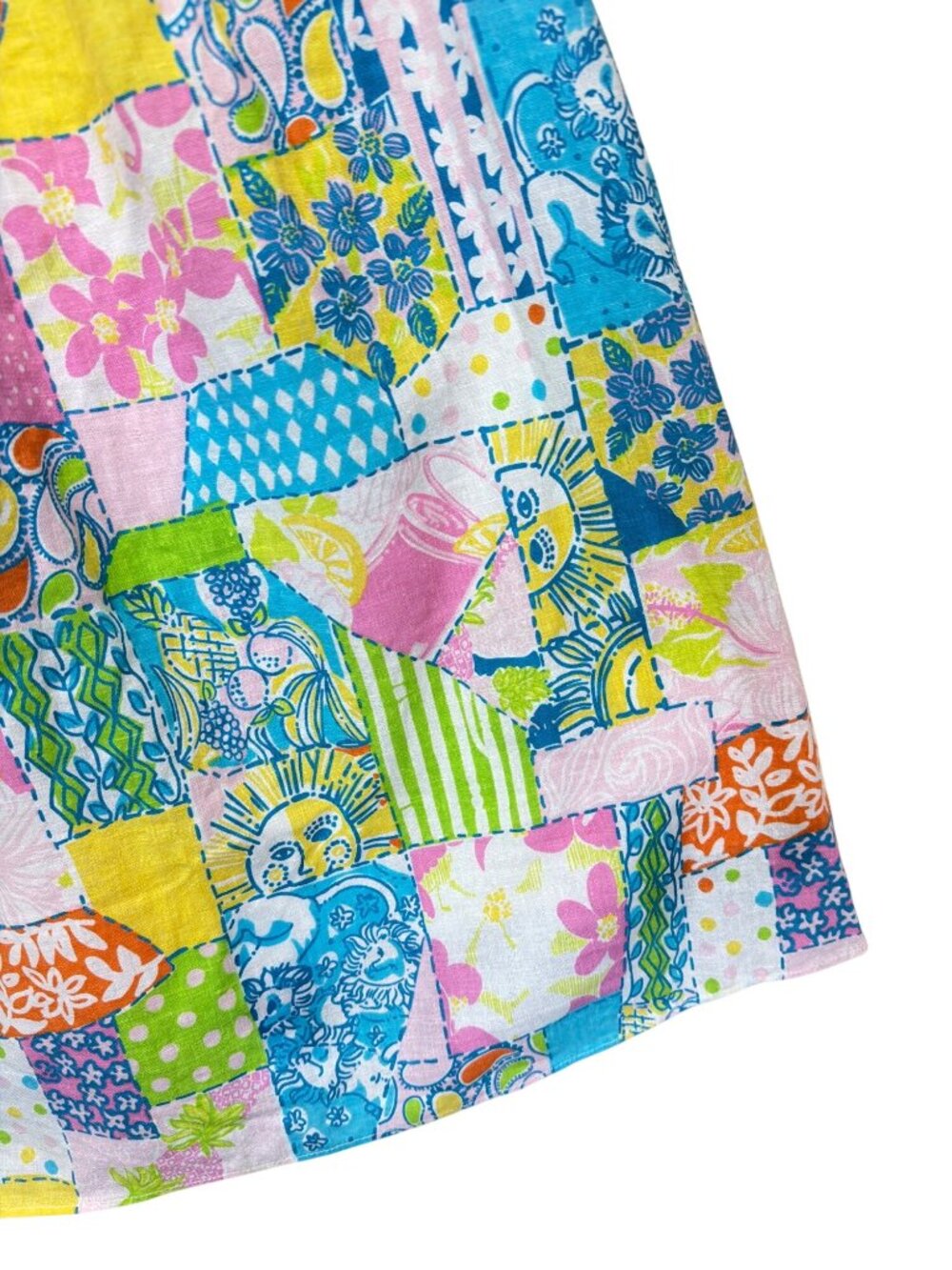 Lilly Pulitzer Vintage Y2K Gweneth Babydoll Loco Patch Madras Strapless Sun Dres - Picture 3 of 8